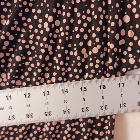 Boden,  Women's Top, Size 8, Black with Soft Pink Dots,  Lyocell and Wool Blend - Picture 10 of 16